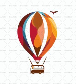 Reisender Heißluftballon